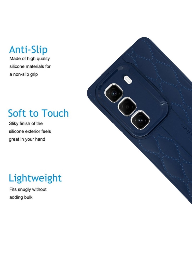 Infinix Hot 50 Pro Plus Premium Case | Premium Silicone Case Cover Designed for Infinix Hot 50 Pro Plus | Infinix Hot 50 Pro Plus Case Camera and Drop Protection Thin Protective Back Cover Case for Infinix Hot 50 Pro Plus - Blue