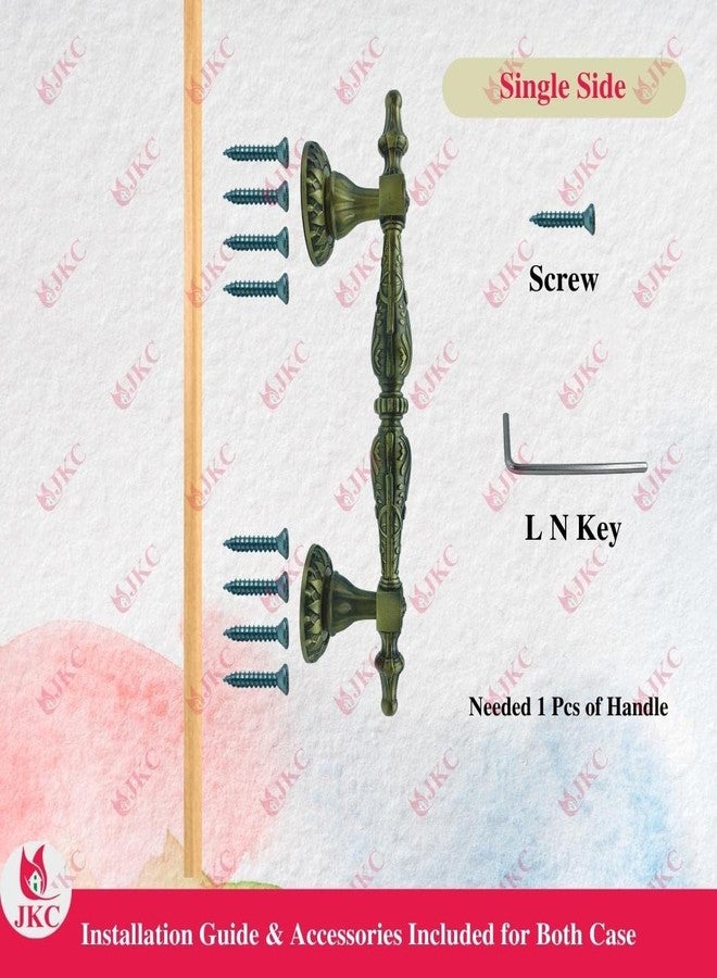 JKC Antique Door Handle 8 Inch, Suitable for Main Door - Elegant and Classic Door Handles, Perfect for Wardrobe Doors and Main Door Handle Needs - Pack of 1 - Image 3
