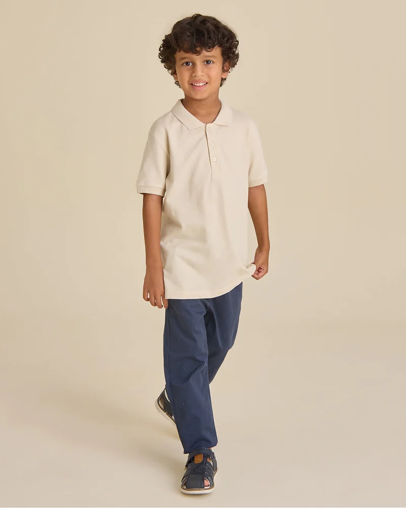 Redtag Boys Navy Twill Pull-On Trousers