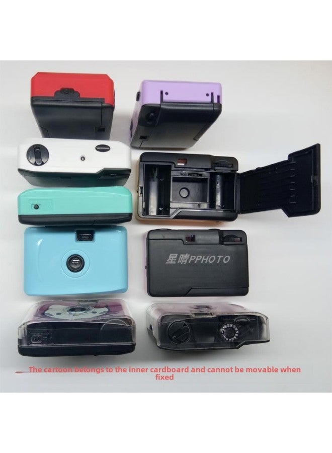 A Generation Of Explosions Waterproof Camera Retro Film Camera 135 Color Cartoon Cute Gift Camera-Color:Light Blue (with Blue Shell)  - Image 2