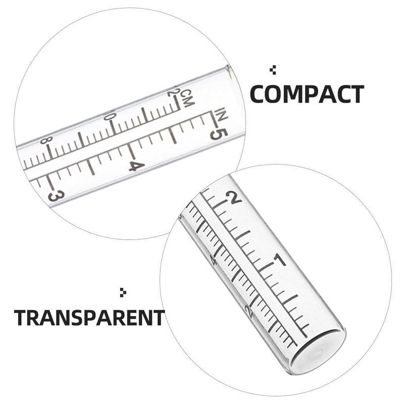 8pcs Glass Replacement Tubes for Rain Gauge Outdoor Garden Lawn Rainwater Collection - Image 4