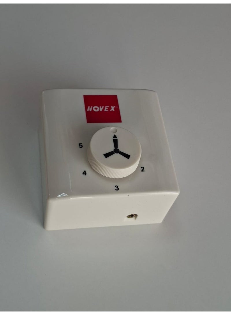 NOVEX Executive Choice High-Performance 5-Step Universal Ceiling Fan Regulator – Model NV-FR105 – Long-Life Speed Controller with Silent Technology - Image 2