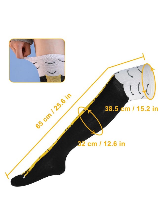 Nackiy Nackiy 25.6in Chicken Leg Socks Chicken Feet Socks Knee-High Turkey Socks Funny Thigh Stocking Socks Funny Gifts Moisturizing  - Image 2