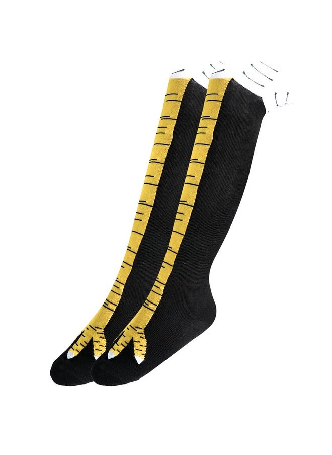 Nackiy Nackiy 25.6in Chicken Leg Socks Chicken Feet Socks Knee-High Turkey Socks Funny Thigh Stocking Socks Funny Gifts Moisturizing  - Image 1