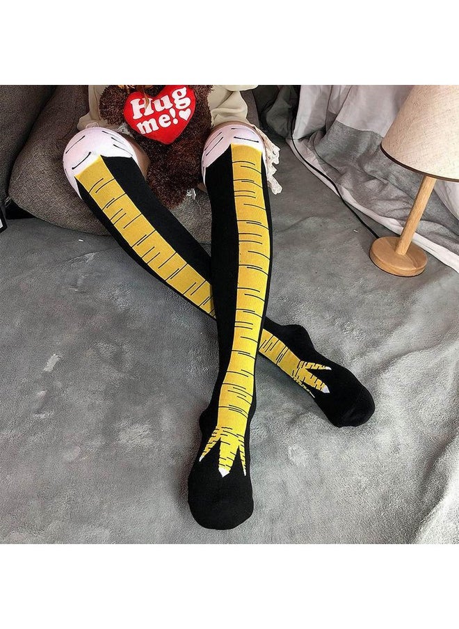 Nackiy Nackiy 25.6in Chicken Leg Socks Chicken Feet Socks Knee-High Turkey Socks Funny Thigh Stocking Socks Funny Gifts Moisturizing  - Image 4