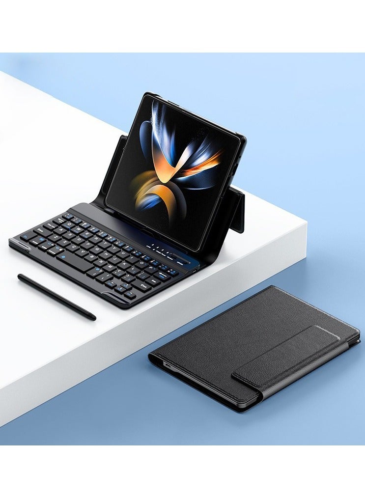 general Wireless Keyboard Compatible with Samsung Galaxy Z Fold 6 5G, Bluetooth Keyboard Wirelessly Connects with Leather Cover and Pen for Z Fold 6 - Image 1