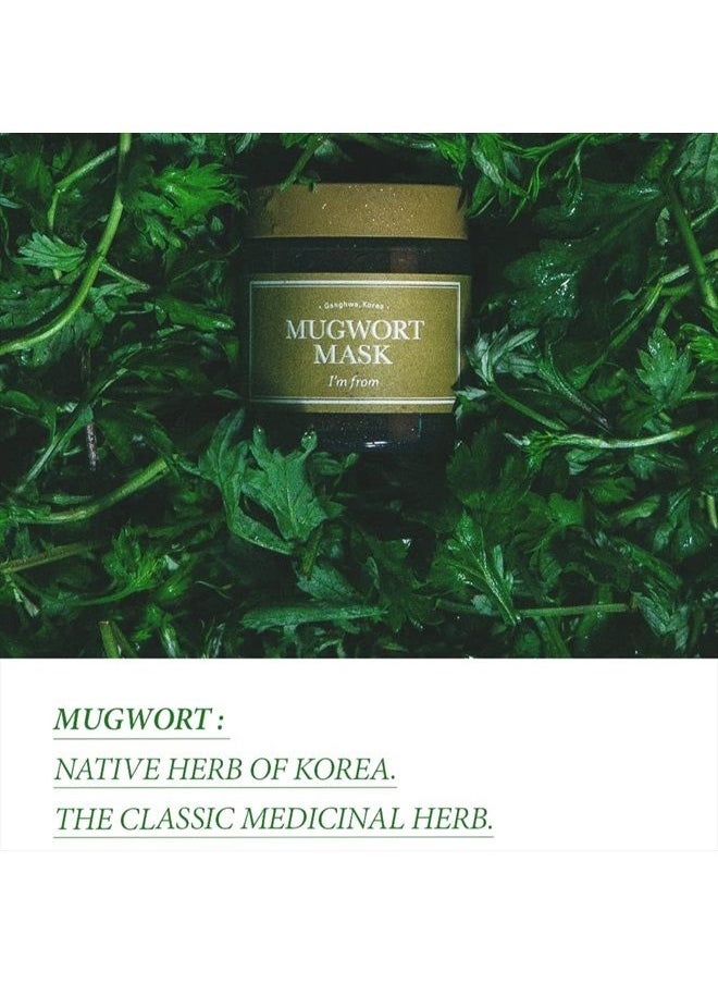 I'M FROM [I'M FROM] Mugwort Mask 3.7 fl oz | Natural Herb, Tea tree, Wash-off, Cooling and fast Soothing Breakouts, for Sensitive skin  - Image 2