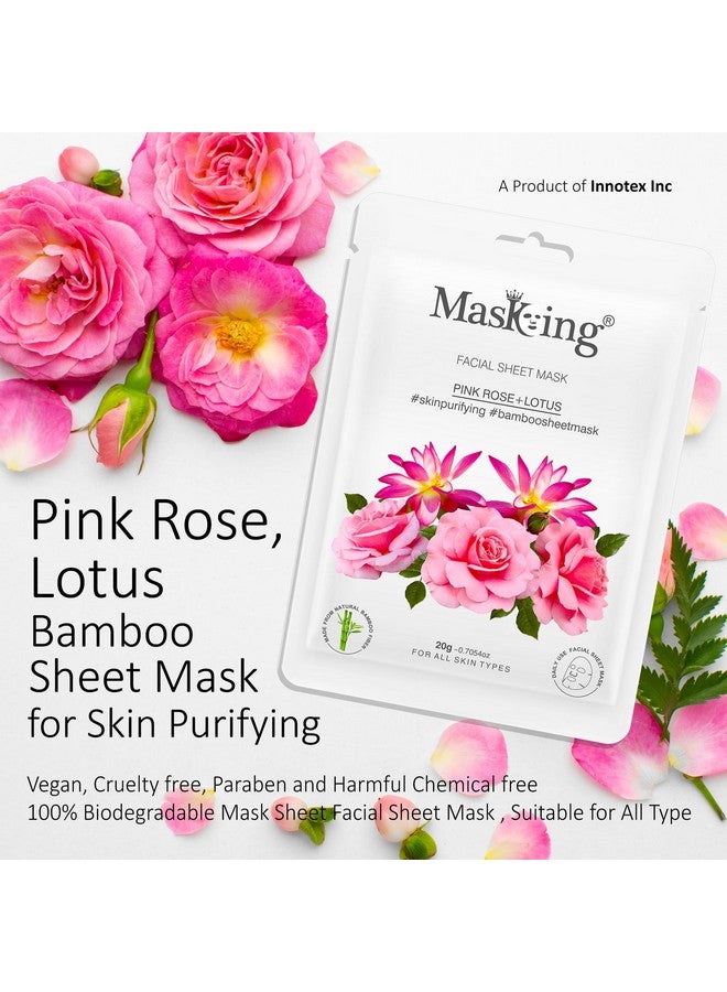 MasKing Rose, Coconut and Avocado Beauty Sheet Mask | Sheet Mask for Women and Girls | Combo Pack of 3 - Image 3