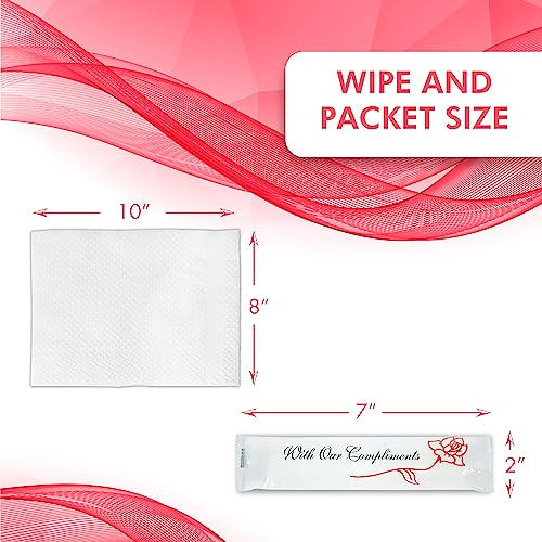 Diamond Wipes Pre-moistened Hand Wipes - “With Our Compliments” Logo 10x8” Extra Thick Lemon-Scented Pack of 250 Individually Wrapped Wet Wipes - Image 4