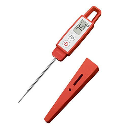 Lavatools PT09C Super-Quick Commercial Grade Digital Thermometer for Cooking, Meat, Candy, Candle, Liquid, Oil, 3" Compact Probe, Splash Proof, °C/°F Toggle, Hold Function - Sambal - Image 1