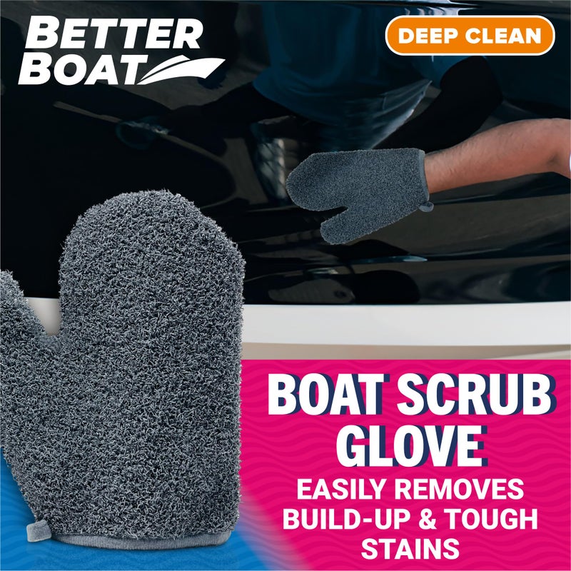 Better Boat Boat Scrubbing Brush Glove, Heavy-Duty Deck and Hull Scrub Mitt for Floors, Aluminum, Pontoon, Marine and Fishing Boat Accessories - Image 4