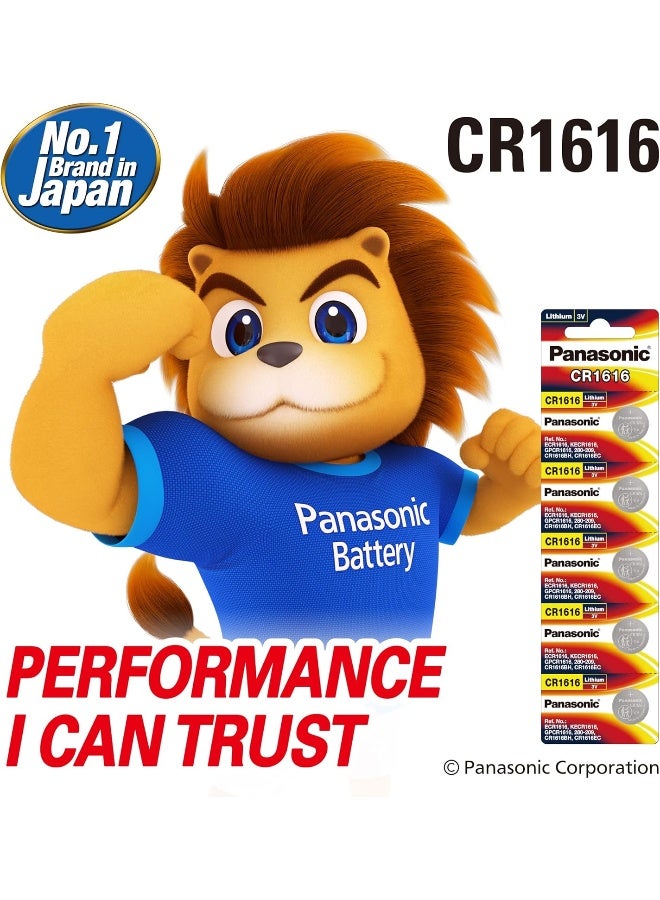 Panasonic Lithium 3V Coin Battery Cr1616 Pack Of 5 - Image 2