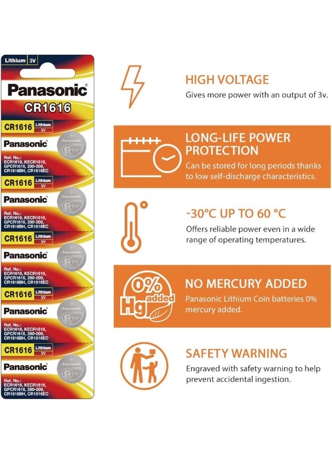 Panasonic Lithium 3V Coin Battery Cr1616 Pack Of 5 - Image 3