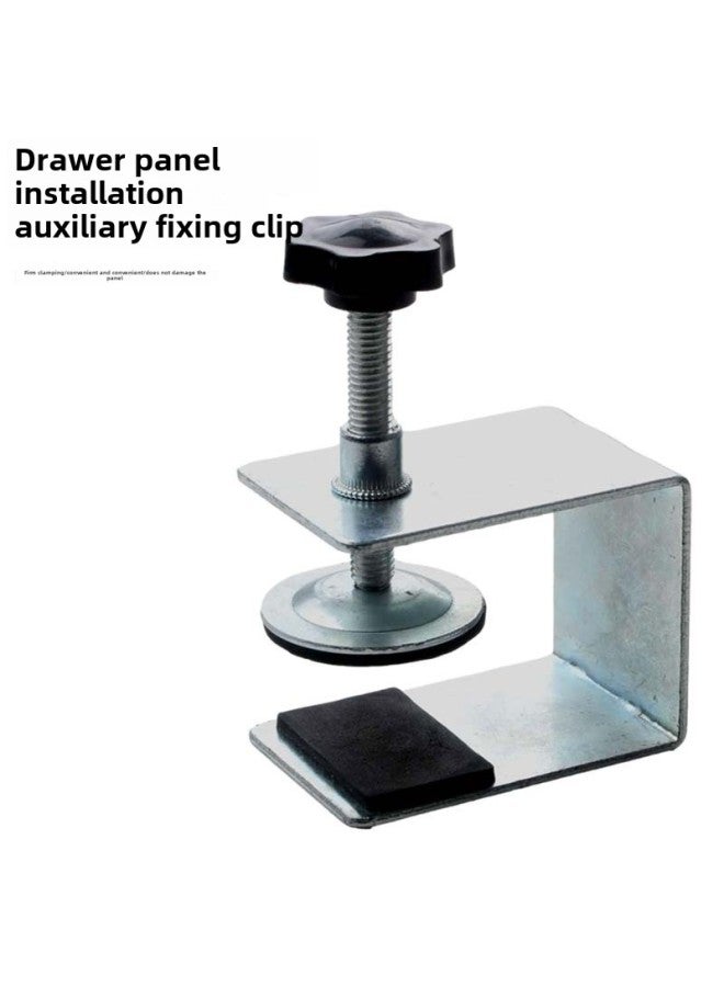 Drawer Panel Fixing Clip Fast Wood Board Clip Holder Bow Clip Woodworking Auxiliary Installation Artifact-Specification Model:Drawer Panel Fixing Clip + Black Gasket  - Image 2