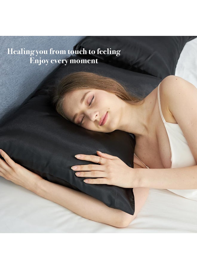 لايف ستايل كيس وساده اصلي بسوسته مصنوع من حرير ساتان100% ذات لمعان طبيعي للشعر و البشره  55*75 سم - Image 4