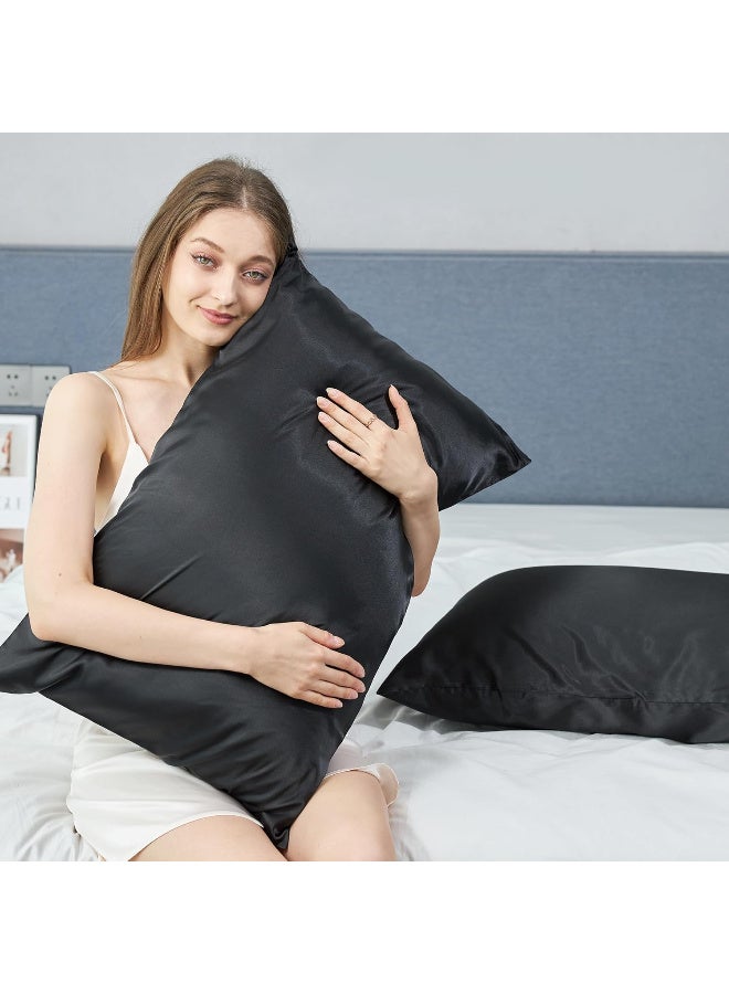 لايف ستايل كيس وساده اصلي بسوسته مصنوع من حرير ساتان100% ذات لمعان طبيعي للشعر و البشره  55*75 سم - Image 3