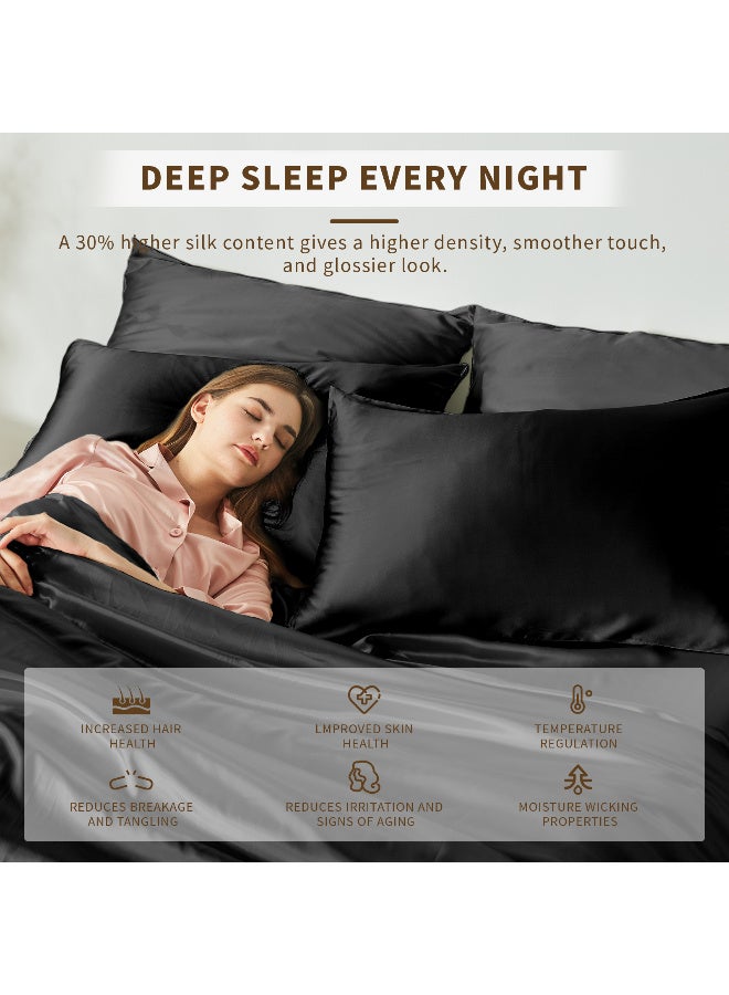 لايف ستايل كيس وساده اصلي بسوسته مصنوع من حرير ساتان100% ذات لمعان طبيعي للشعر و البشره  55*75 سم - Image 2