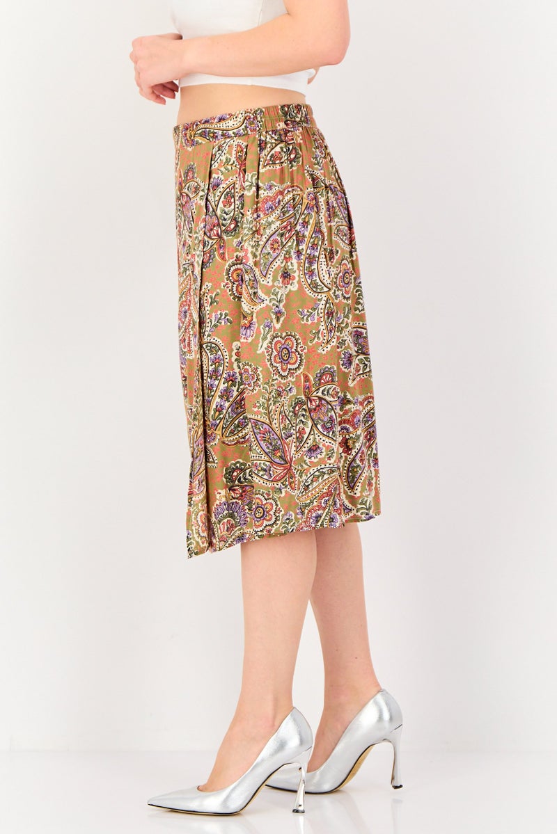 DOROTHY PERKINS Women Paisley Print Midi Skirt, Multicolor - Image 2