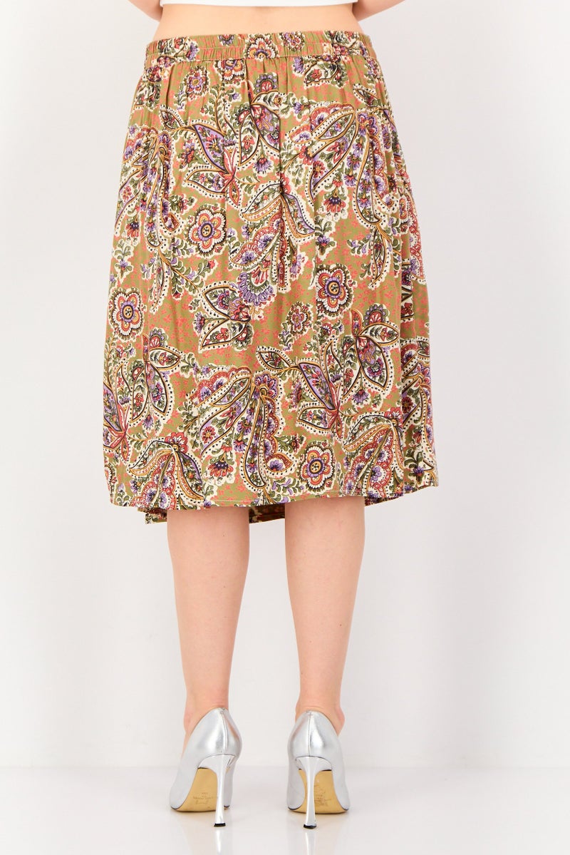DOROTHY PERKINS Women Paisley Print Midi Skirt, Multicolor - Image 3