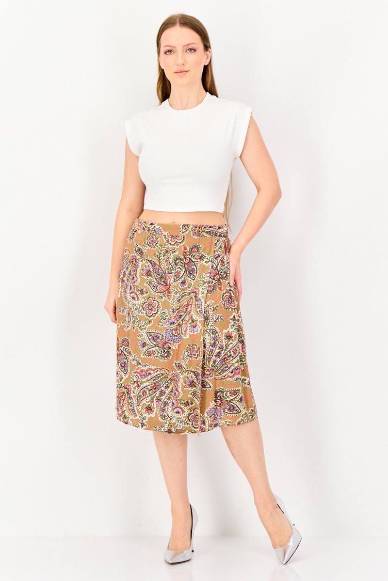 DOROTHY PERKINS Women Paisley Print Midi Skirt, Multicolor - Image 4