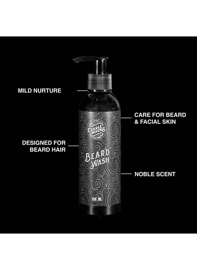 Charlemagne - Beard Wash & Shampoo For Men - Developed By Barbers - Made In Germany 200 Ml Beard Soap/Moisturiser - Beard Wash For Men Beard Moisturiser Men Beard Shampoo Conditioner (Naturally Derived) - Image 1