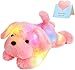 WEWILL 18 Light up Pink Puppy Dog LED Stuffed Animal with Colorful Night Light Glow Soft Plush Toy Gifts for Kids on Christmas Birthday - Image 4