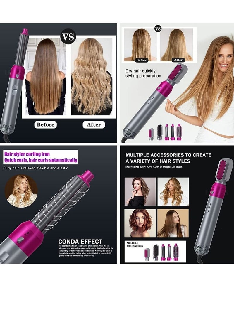 ELTRAZONE Styler 5 in 1 Hair Dryer Hot Air Brush Styler Negative ​Ion Hair Straightener Volumizer Hair Curler Hot Comb Brush - Image 2