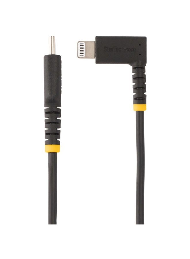 Startech.com 3ft (1m) Durable USB-C to Lightning Cable - Right-Angled Heavy Duty USB Type-C to Lightning Charging/Sync Cord - Apple MFi Certified - Rugged iPhone Lightning Cable (RUSB2CLTMM1MR) - Image 2