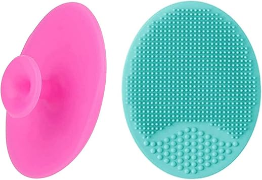 Rosarden Facial Cleansing Brush Silicone Face Massager Brush Face Scrub Pads for Exfoliating AntiAging Skin Cleanser and Deep Exfoliator Makeup Tool for All Skin Types 2 PCS Color Random - Image 1