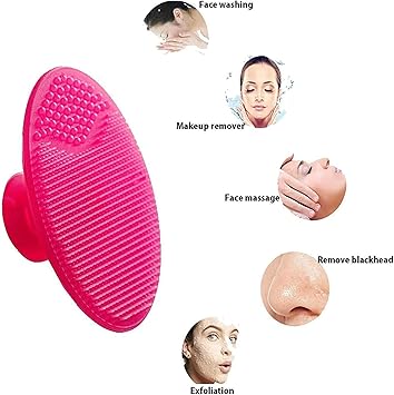 Rosarden Facial Cleansing Brush Silicone Face Massager Brush Face Scrub Pads for Exfoliating AntiAging Skin Cleanser and Deep Exfoliator Makeup Tool for All Skin Types 2 PCS Color Random - Image 2