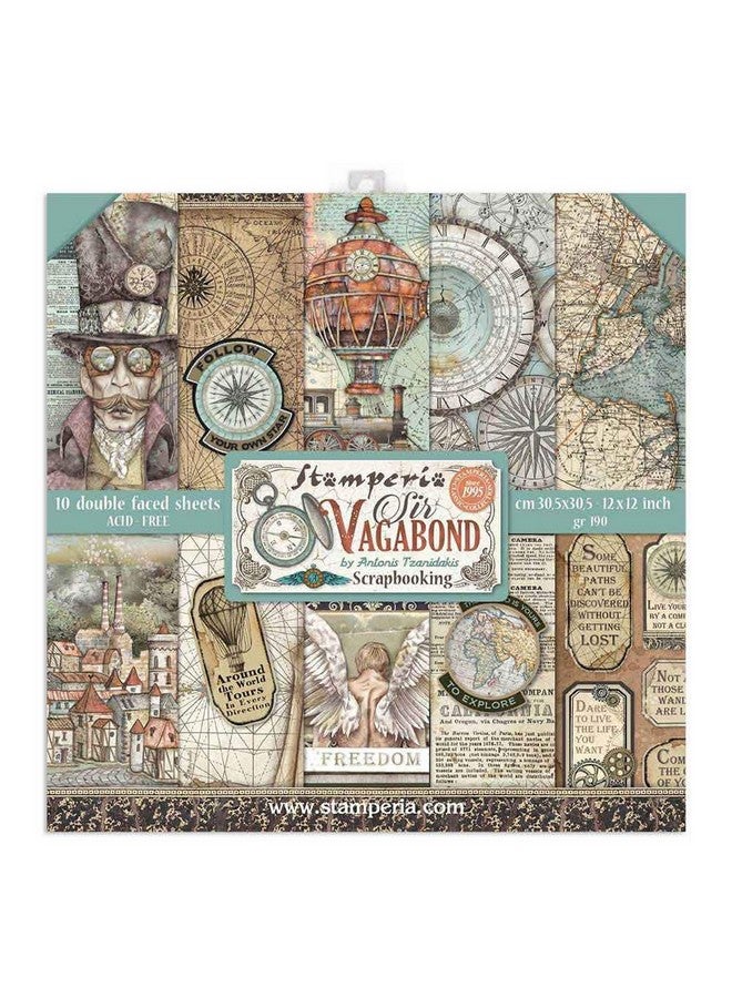 ستامبيريا Intl Paper Pad 12X12 10Pk سير فاجابو 30.5X30.5 متنوع - Image 1