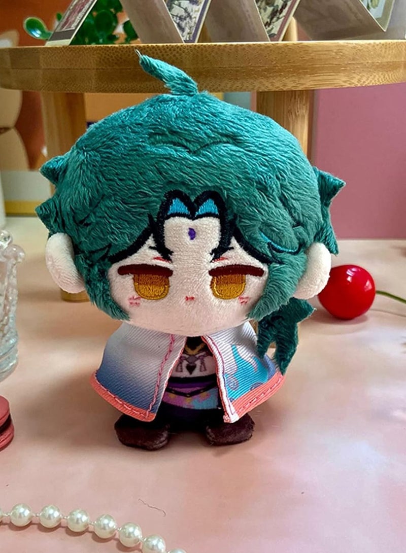 Genshin Impact Plush Doll, Suitable as Keychain or Desktop Decoration, Anime Doll Great Gift for Game Fans - Xiao (4.7 inches)