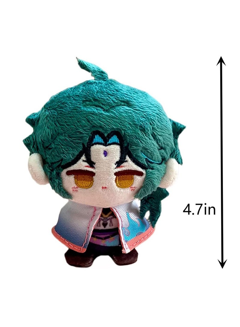 Genshin Impact Plush Doll, Suitable as Keychain or Desktop Decoration, Anime Doll Great Gift for Game Fans - Xiao (4.7 inches)