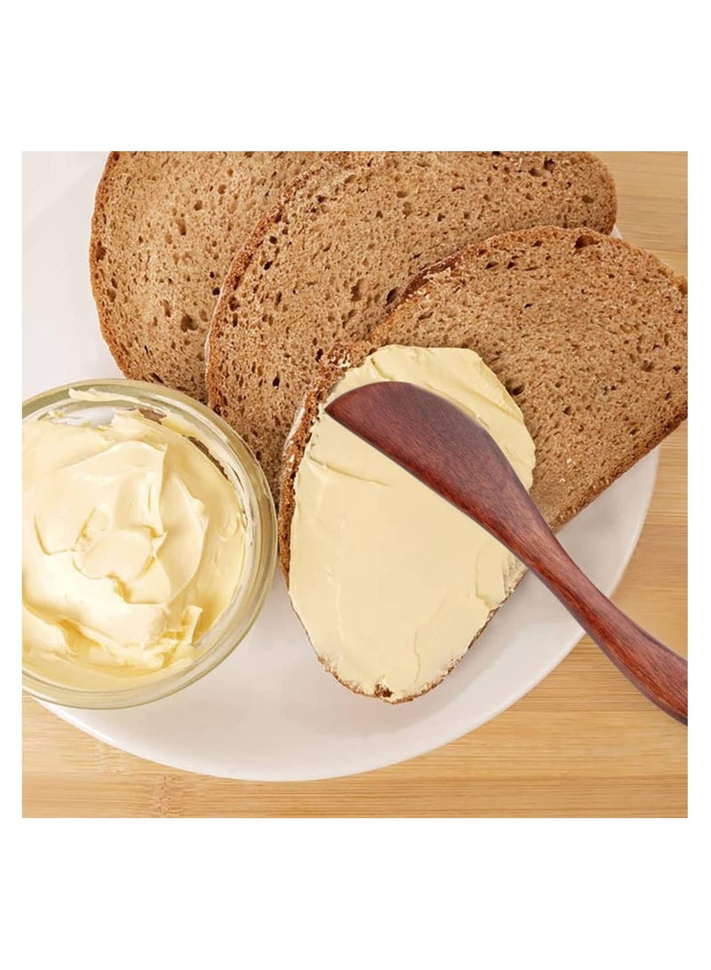 SYOSI 3Pcs Butter Knife Spreader Wooden Essential Tableware Knives Handmade Eco-Friendly Natural Wooden Cheese Knife Butter Knives Essential Tableware Knives for Breakfast for Cutting Butter Cheese - Image 3