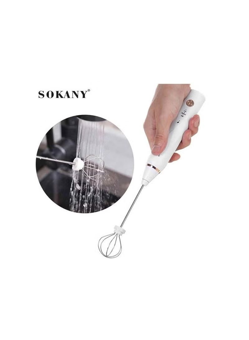 sokany USB Hand Mixer with Egg Beater SK-201A white. - Image 2