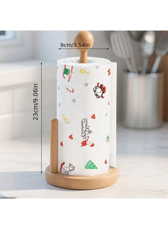 4pcs Set Christmas Theme Absorbent Multi Layer Kitchen Cleaning Paper Roll - Image 4