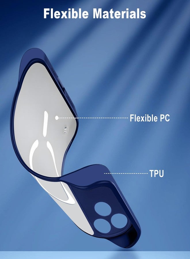 أوميو جراب أوميو المغناطيسي النحيف لهاتف آيفون برو، متوافق مع ماج سيف، شفاف غير لامع، تصميم فائق النحافة بدون إطار، مزود بحلقة إصبع لحماية كاملة للكاميرا، مناسب للرجال والنساء، لون أزرق تيتانيوم - Image 3