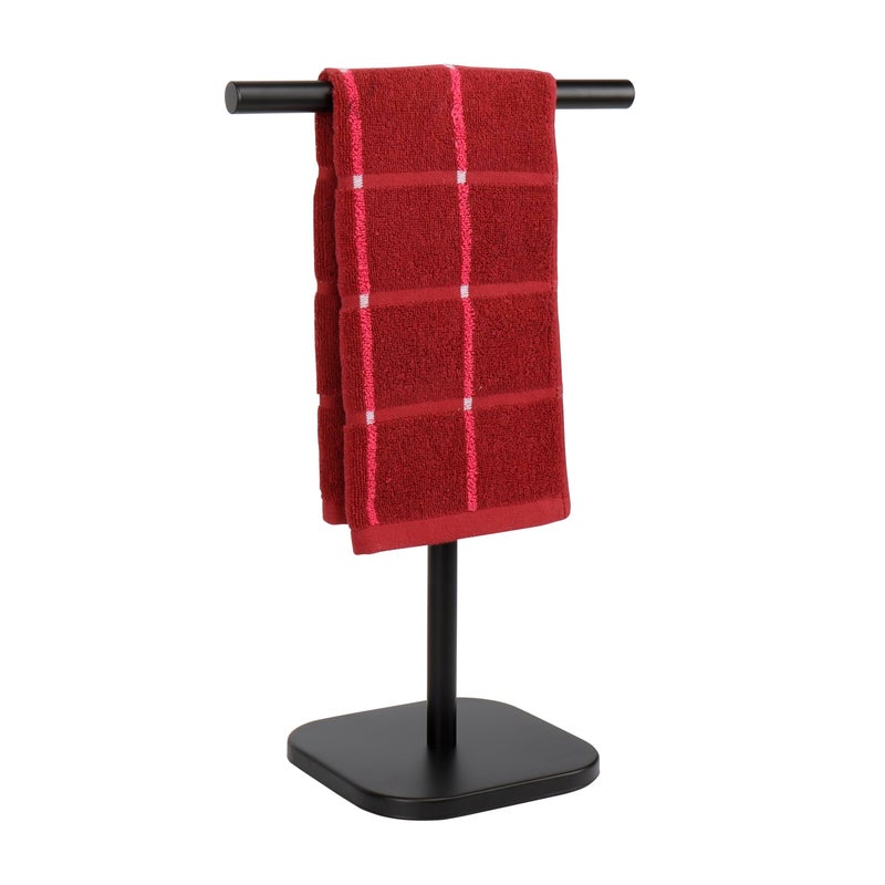 TocTen TocTen Hand Towel Holder Stand TShape Hand Towel Rack for Bathroom Vanity Countertop SUS 304 Stainless Steel Bath Towel Bar Stand with Heavy Duty Base Matte Black 