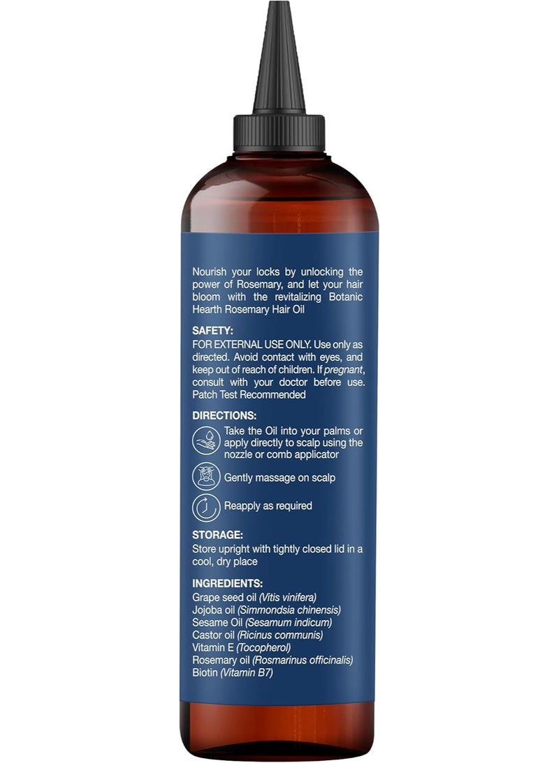 Botanic Hearth Botanic Hearth 100% Pure Rosemary Oil for Hair Growth (Rosemay Oil for Hair Growth), Enriched with Biotin, Hair Strengthening Treatment, With Jojoba Oil and Castor Oil, 6.7 fl oz - Image 4