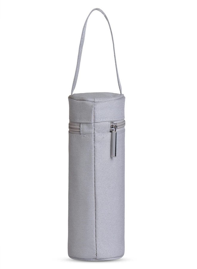 HAMSTER London Alba Bottle Covers, Soft Baby Feeding Bottle Cover with Easy to Hold Strap for 120ml to 150ml Bottles (Silver) - Image 3