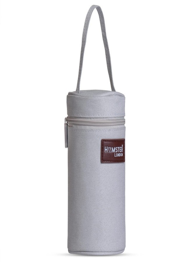 HAMSTER London Alba Bottle Covers, Soft Baby Feeding Bottle Cover with Easy to Hold Strap for 120ml to 150ml Bottles (Silver) - Image 5