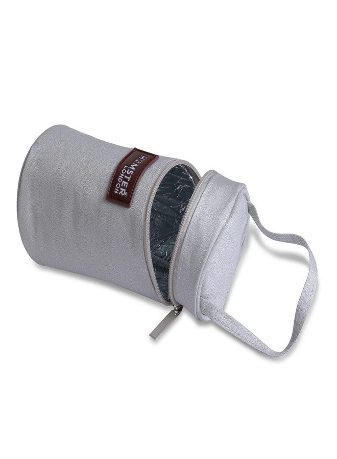 HAMSTER London Alba Bottle Covers, Soft Baby Feeding Bottle Cover with Easy to Hold Strap for 120ml to 150ml Bottles (Silver) - Image 2