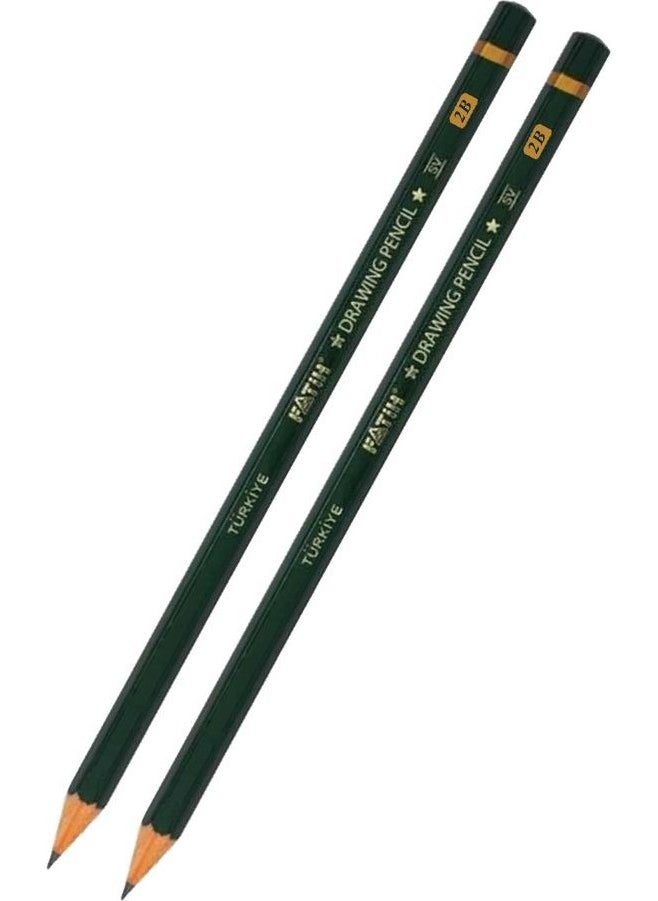 Fatih 2b Art Pen Graduated Pen 2 Pieces Graduated Art Pen Soft Tip Pencil  - Image 1