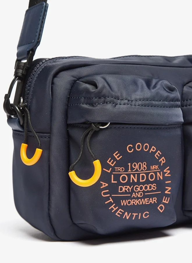 Lee Cooper Women Printed Crossbody Bag with Zip Closure and Adjustable Strap