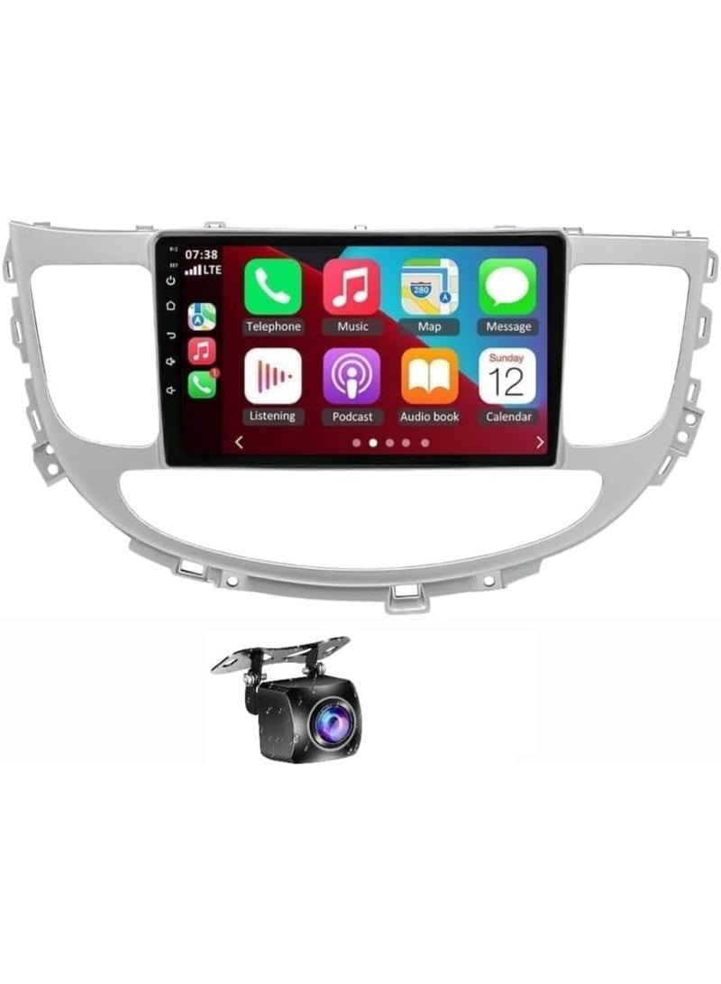 SHEZA STAR Android Car Stereo for Hyundai Genesis 2008-2013 4GB RAM 64GB ROM Support Carplay, M-Link Wi-Fi BT, Radio GPS, 9 Inch IPS Touch Screen with AHD Camera Included - Image 1