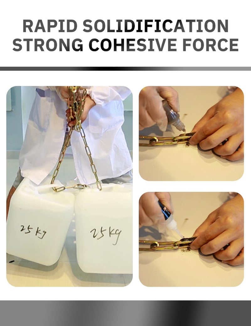 Visbella 7 Second Quick Fix Instant Adhesive Strong Powder Filling Reinforced Waterproof Super Heavy Duty Metal Surface Repair Products - Image 2