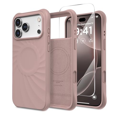 COFFKER for iPhone 17 Pro Max Case, Compatible with MagSafe, Screen Protector +[Integrated Silicone Camera Control Button], Shockproof Protective Magnetic Case for iPhone 17 Pro Max 6.9", Dune Brown - Image 1