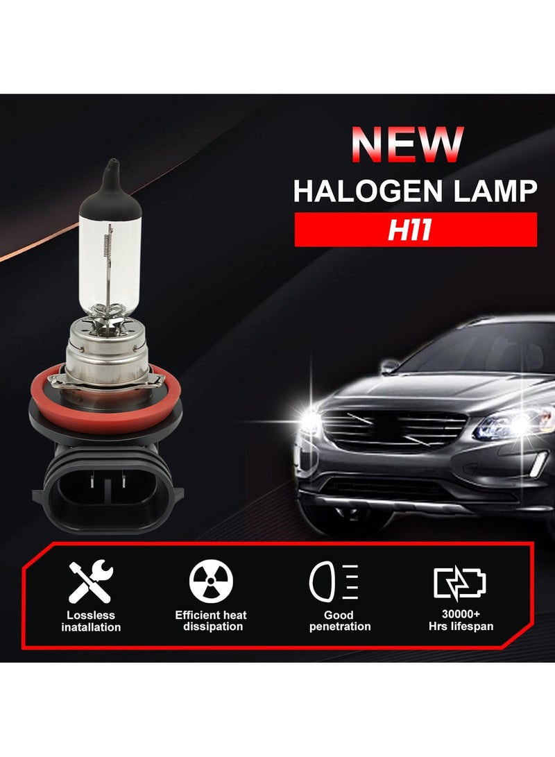 Loquat FEEMA 2PCS High-Performance Halogen Headlight Bulb High Quality Quartz Glass for Bright and Clear Light H11 12V, 55W BL10765 - Image 3