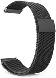 Generic Generic Zy Stainless Steel Metal Milanese Replacement Watchband (Black, 22mm) 