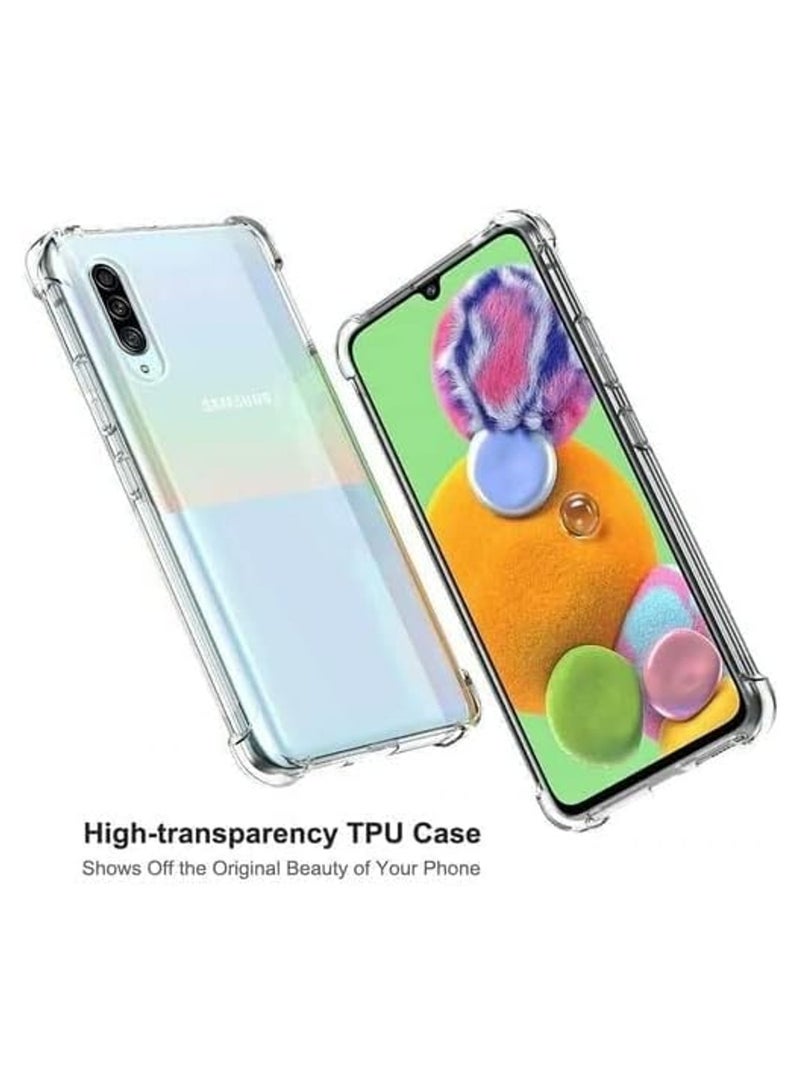 Galaxy A90 5G Crystal Clear TPU Bumper Cushion Cover with Reinforced Corners Anti-scratch Transparent Back Case for Samsung Galaxy A90 5G Clear - Image 2